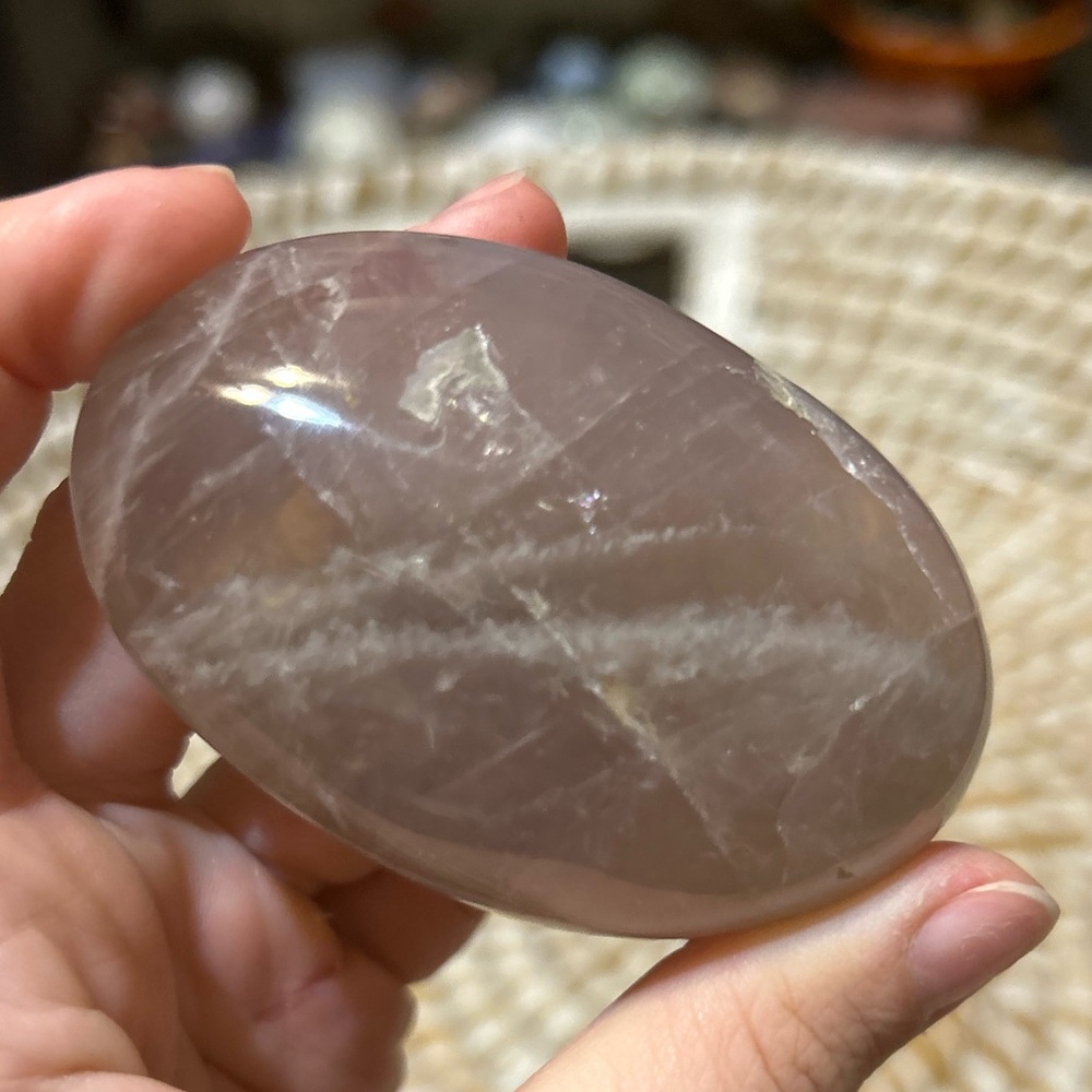 Rose Quartz Palm Stone